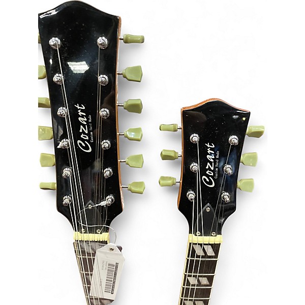 Used Cozart 6 12 Double Neck Natural Solid Body Electric Guitar