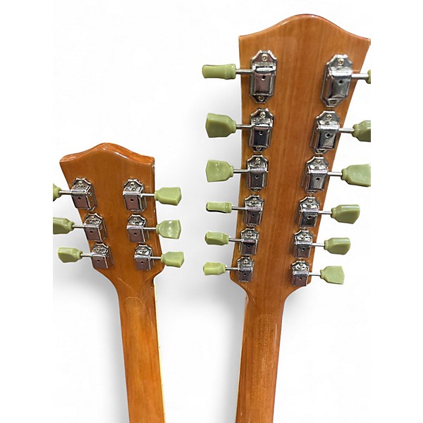 Used Cozart 6 12 Double Neck Natural Solid Body Electric Guitar