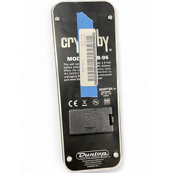 Used Dunlop GCB95W Original Crybaby Wah Effect Pedal