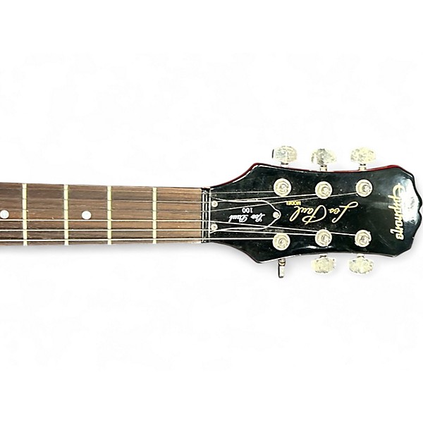 Used Epiphone Les Paul 100 Bolt On Left Handed Sunburst Electric Guitar