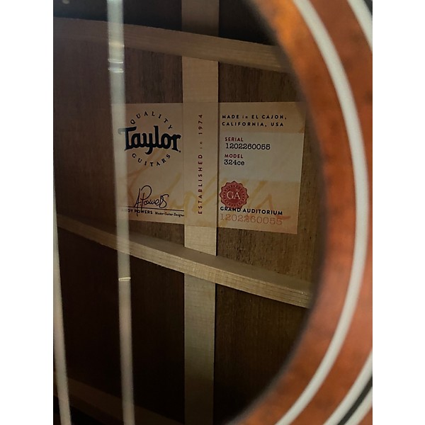 Used Taylor 324CE Satin Shaded Edgeburst Acoustic Electric Guitar