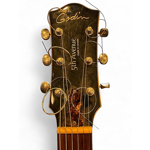 Used Godin 5th Avenue Kingpin P90 Cognac Burst Hollow Body Electric Guitar