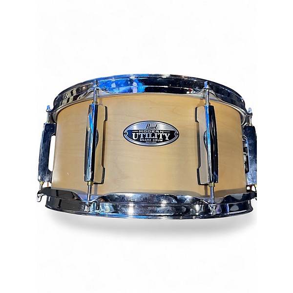 Used Pearl 6.5X14 Modern Utility Maple Snare Natural Drum