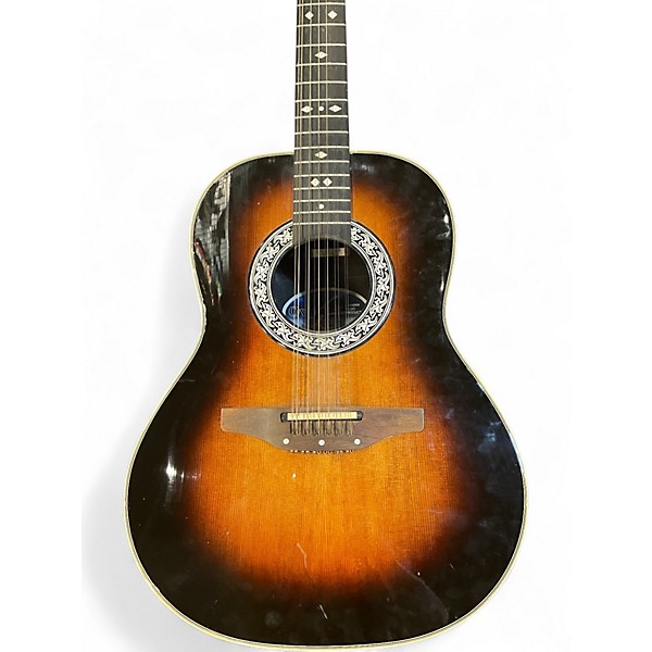 Vintage 1985 Ovation 1755 Tobacco Sunburst 12 String Acoustic Guitar