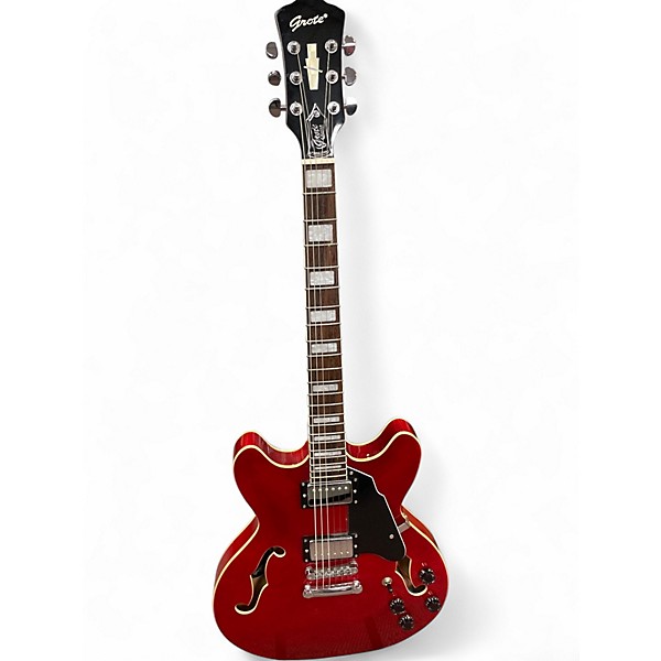 Used Grote 335 Red Hollow Body Electric Guitar