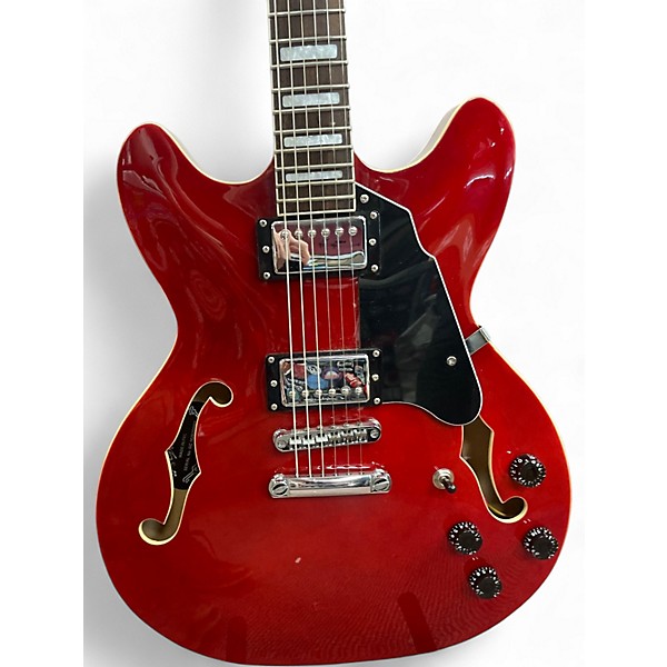 Used Grote 335 Red Hollow Body Electric Guitar