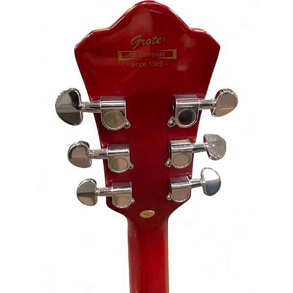 Used Grote 335 Red Hollow Body Electric Guitar