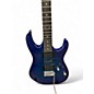 Used Ibanez GRX70QA TRANSPARENT BLUE Solid Body Electric Guitar