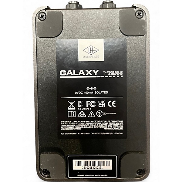 Used Universal Audio UAFX Galaxy '74 Tape Echo & Reverb Effects Pedal Black Effect Pedal