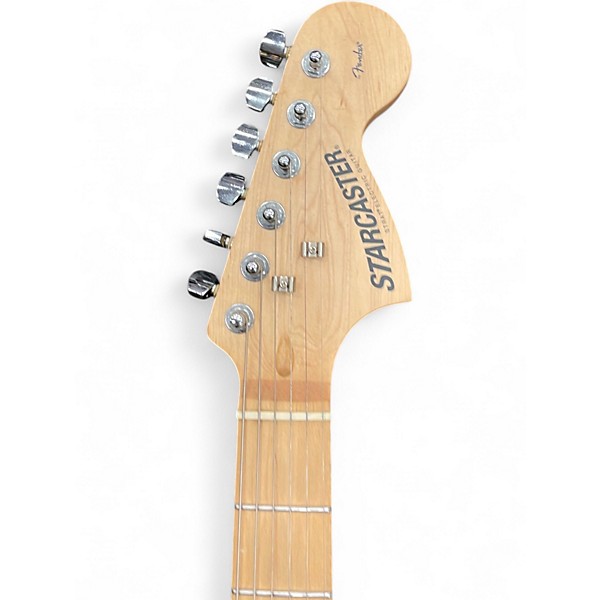 Used Starcaster by Fender Stratocaster Black Solid Body Electric Guitar