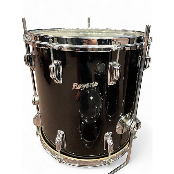 Vintage 1950s Rodgers 6 Piece Drum Kit Black Drum Kit