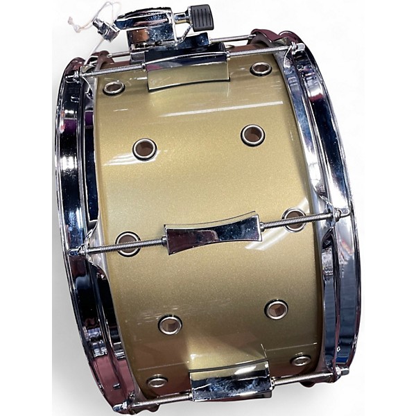 Used Pork Pie 13X7 Little Squealer Snare vented Aztec Gold Drum