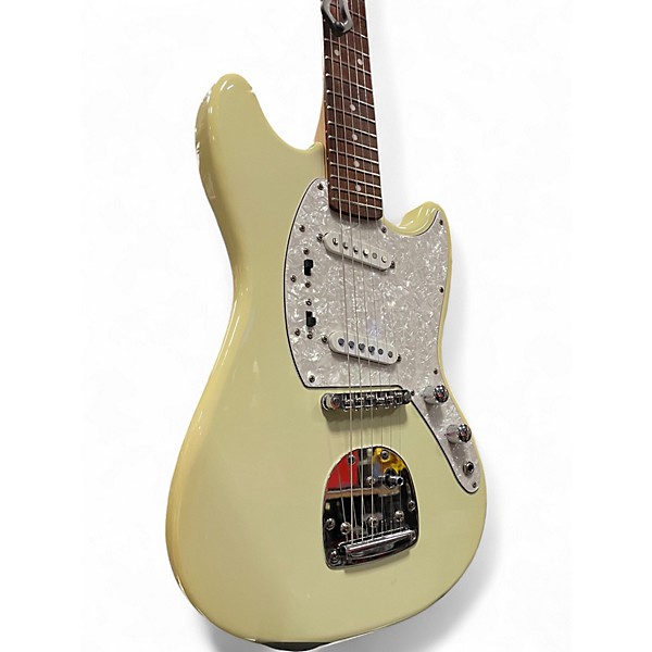 Used Iyv Mustang Clone Antique Ivory Solid Body Electric Guitar