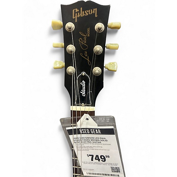 Used 2004 Gibson Les Paul Studio Faded Brown Solid Body Electric Guitar