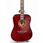 Used Keith Urban BLACK LABEL PLATINUM Red Acoustic Electric Guitar