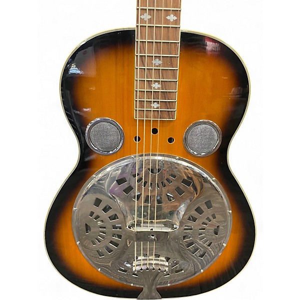 Used Johnson Square Neck Resonator 2 Color Sunburst Resonator Guitar