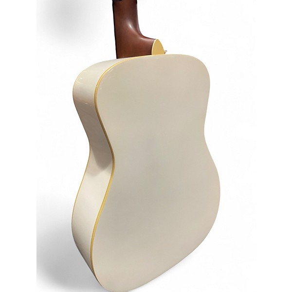 Used Fender Malibu Player Arctic White Acoustic Electric Guitar