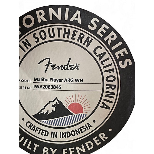 Used Fender Malibu Player Arctic White Acoustic Electric Guitar