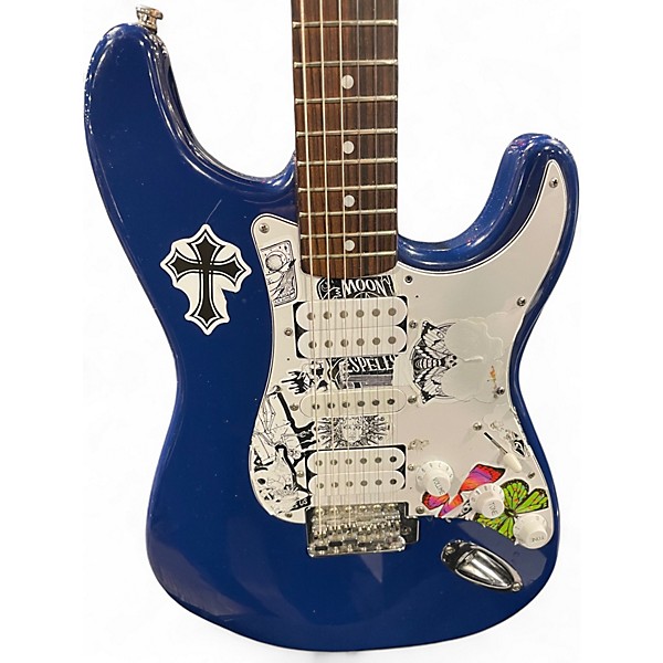 Used Squier Standard Stratocaster Blue Solid Body Electric Guitar