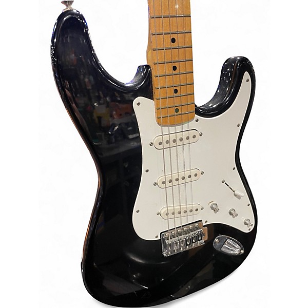 Used Squier Standard Stratocaster Black Solid Body Electric Guitar