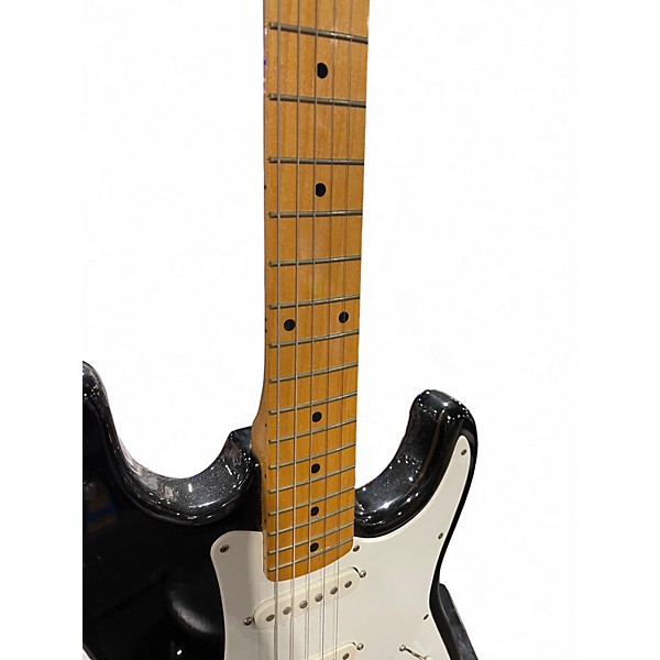 Used Squier Standard Stratocaster Black Solid Body Electric Guitar