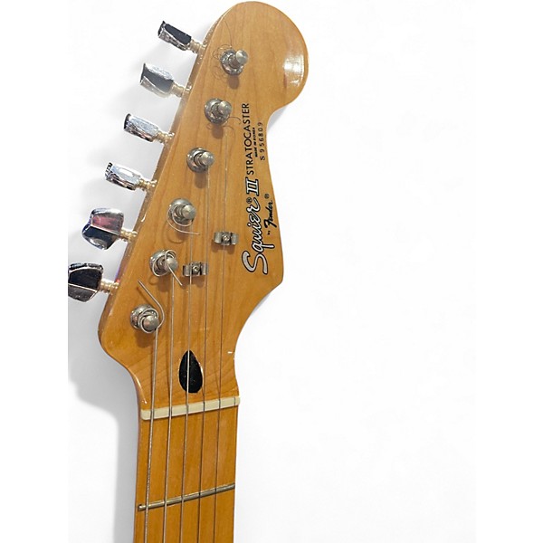 Used Squier Standard Stratocaster Black Solid Body Electric Guitar