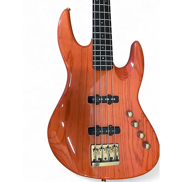 Used ESP CUSTOM SHOP AMAZE 4  Trans Orange Electric Bass Guitar