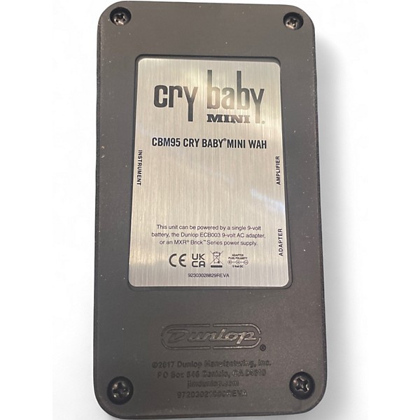 Used Dunlop CBM95 Cry Baby Mini Wah Effect Pedal
