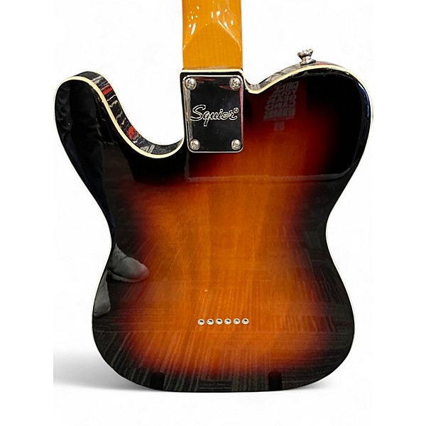 Used Squier Telecaster Custom 2 Color Sunburst Solid Body Electric Guitar