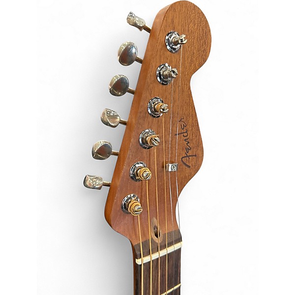 Used Fender Highway Dreadnought All-Mahogany Natural Acoustic Electric Guitar
