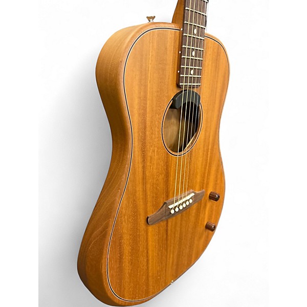 Used Fender Highway Dreadnought All-Mahogany Natural Acoustic Electric Guitar