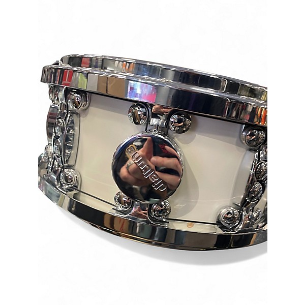 Used dialtune 14in 6.5"X14" SNARE Olympic White Drum