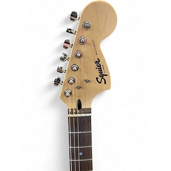 Used Squier Sonic Mustang Confetti Yellow Solid Body Electric Guitar