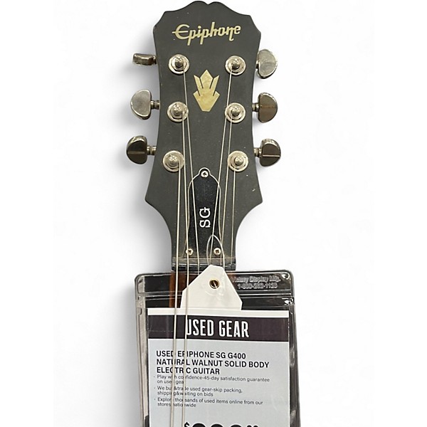 Used Epiphone SG G400 Natural Walnut Solid Body Electric Guitar