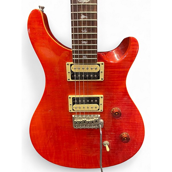 Used PRS SE Custom 24 Orange Solid Body Electric Guitar