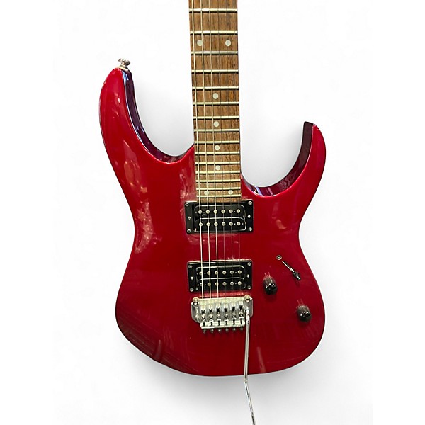 Used Ibanez RG120 Chrome Red Metallic Solid Body Electric Guitar