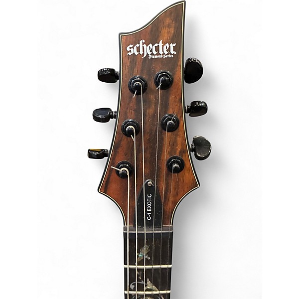 Used 2020 Schecter Guitar Research C-1 EXOTIC NATURAL SATIN Solid Body Electric Guitar