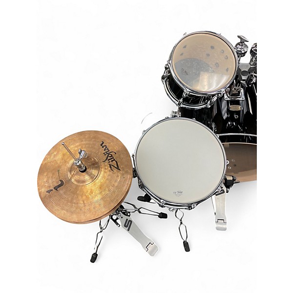 Used Yamaha 5 Piece STAGE CUSTOM W/ ZILDJIAN SI SERIES Black Drum Kit