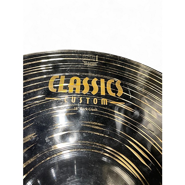 Used MEINL 18in Meinl Classic Custom Dark Crash Cymbal