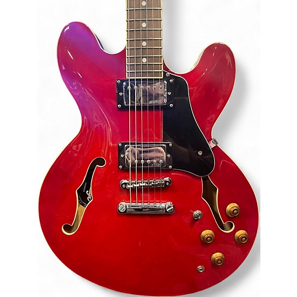 Used Vintage VSA500CR Candy Apple Red Hollow Body Electric Guitar