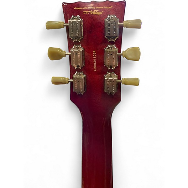 Used Vintage VSA500CR Candy Apple Red Hollow Body Electric Guitar