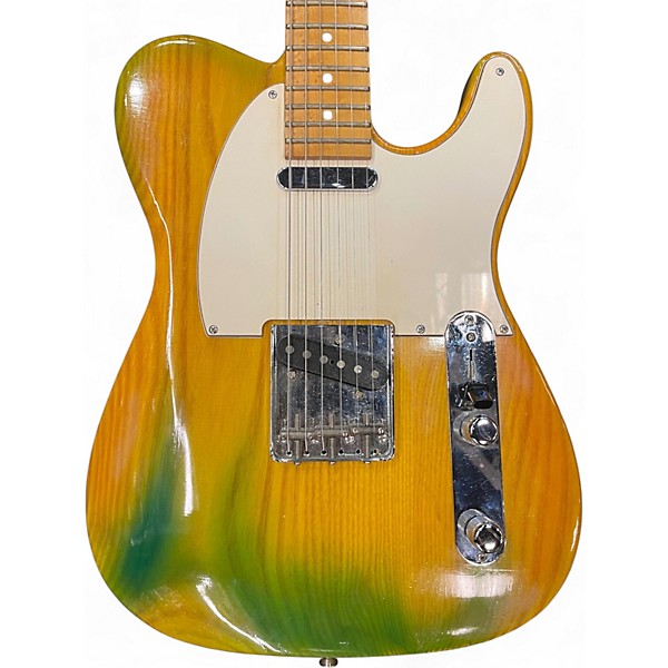 Used T. Shepard  Tele Custom Checked Gold Patina Solid Body Electric Guitar