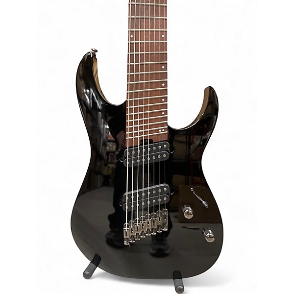 Used Ibanez RGMS8 Black Solid Body Electric Guitar