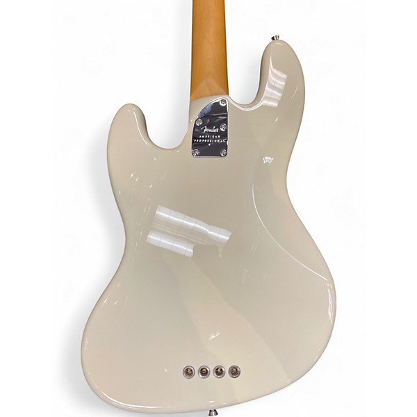 Used Fender American Professional II Jazz Bass Olympic White Electric Bass Guitar