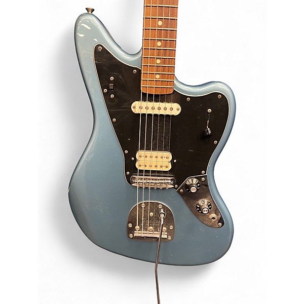 Used 2020s Fender Jaguar Blue Solid Body Electric Guitar