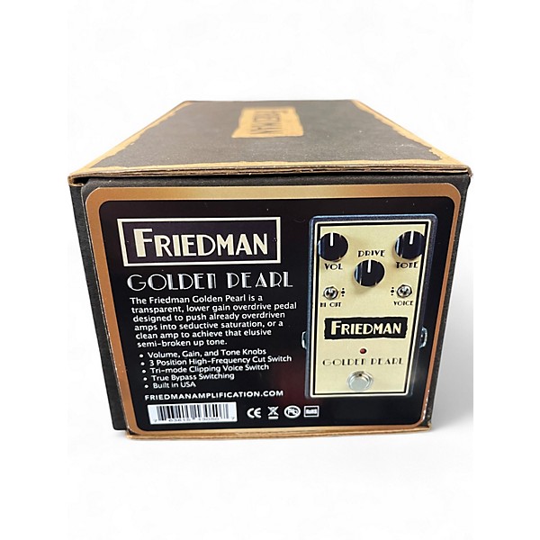 Used Friedman Golden Pearl Overdrive Effect Pedal