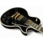 Used 2023 Epiphone Les Paul Custom Black and Gold Solid Body Electric Guitar