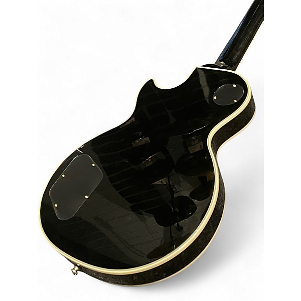 Used 2023 Epiphone Les Paul Custom Black and Gold Solid Body Electric Guitar