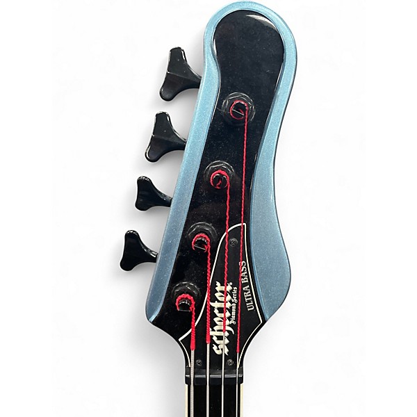 Used Schecter Guitar Research Diamond Series ULTRA BASS Pelham Blue Electric Bass Guitar