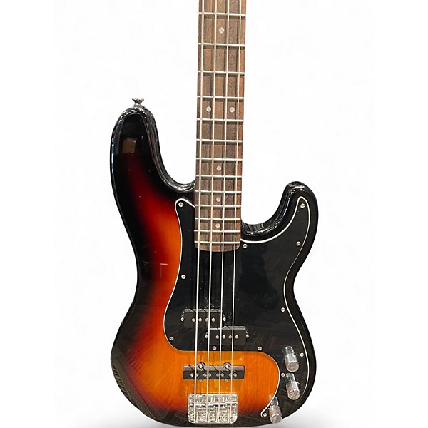 Used Squier Precision Bass Sunburst Electric Bass Guitar